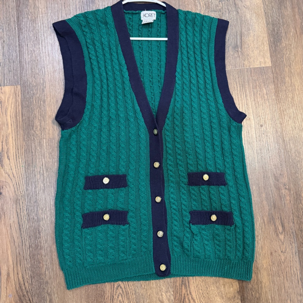 Koret Vintage Knit Sweater vest sz-L